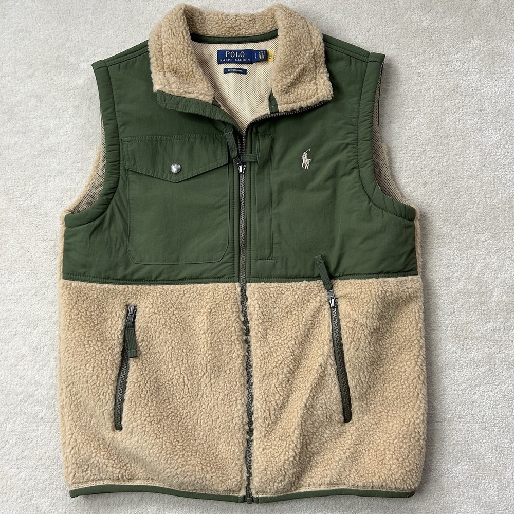 Polo Ralph Lauren Hybrid Sherpa Fleece Full Zip Vest Men S Outdoor Performance